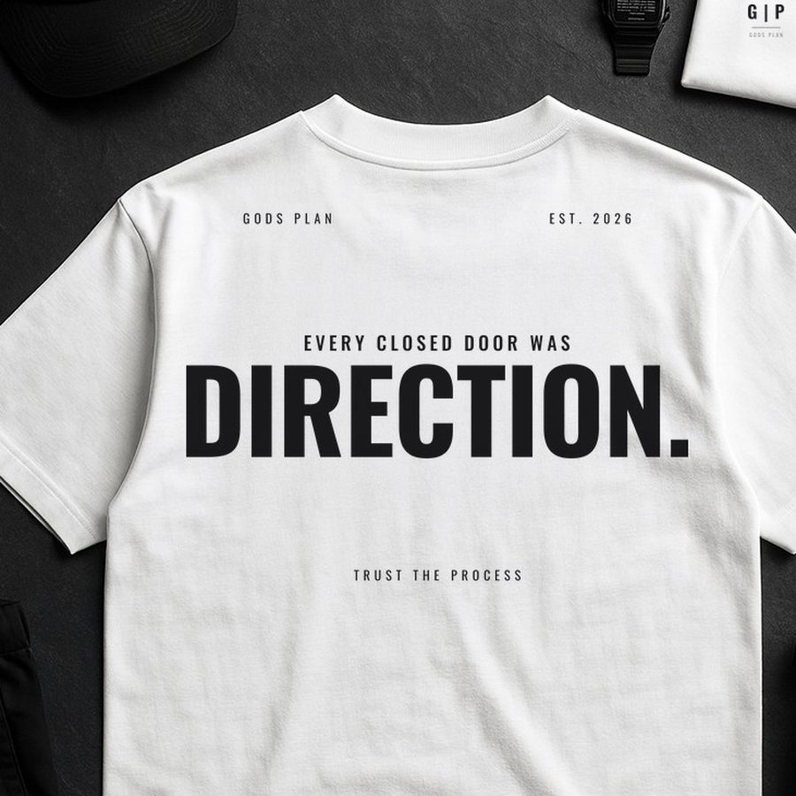 Every Closed Door Was Direction — Tee — print detail