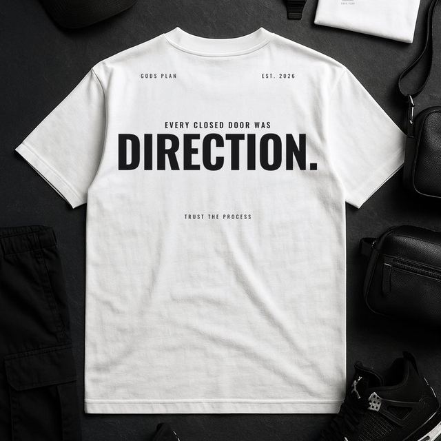 Every Closed Door Was Direction — Tee — White — styled