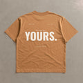 The Plan Isn't Yours — Oversized Tee — Toast, back — GODS PLAN
