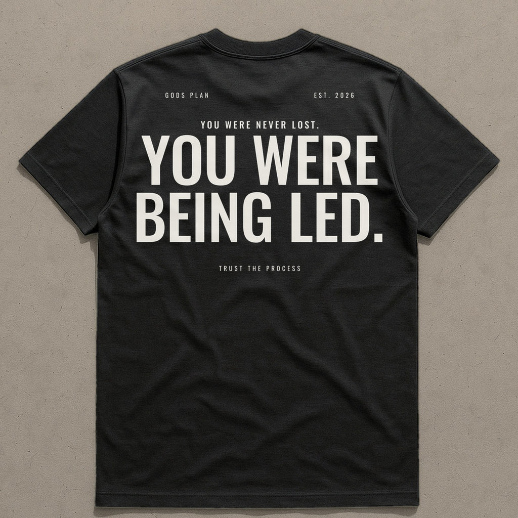 You Were Never Lost — Tee — Black, back — GODS PLAN