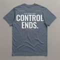 Faith Begins Where Control Ends — Tee — Agave, back — GODS PLAN