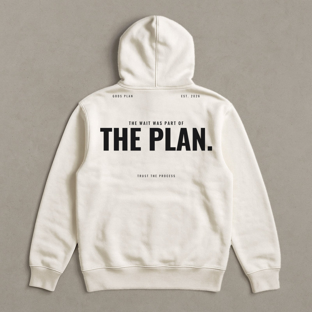 The Wait Was Part Of The Plan — Hoodie — Bone, back — GODS PLAN