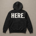 Still Here — Hoodie — Black, back — GODS PLAN