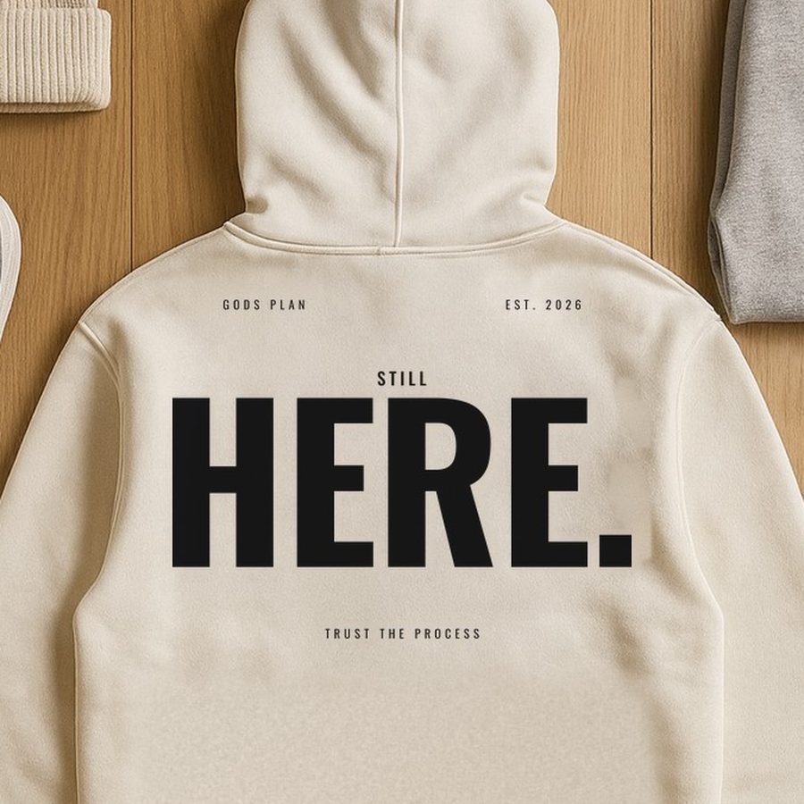 Still Here — Hoodie — print detail