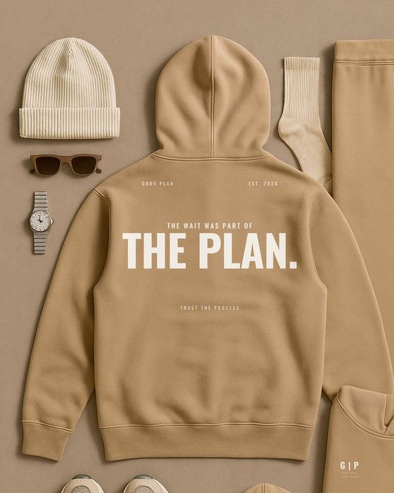 The Wait · Sandstone hoodie — styled look