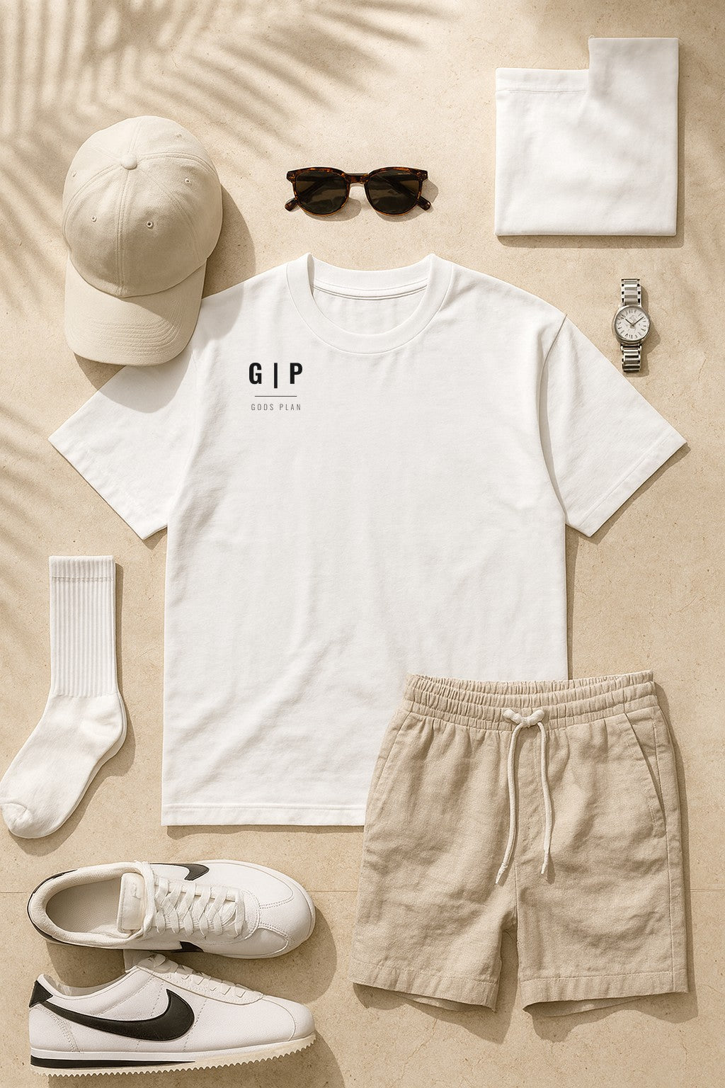 GODS PLAN Essential Tee — the full look