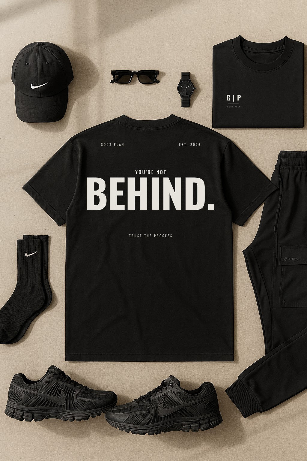 You're Not Behind — Tee — the full look