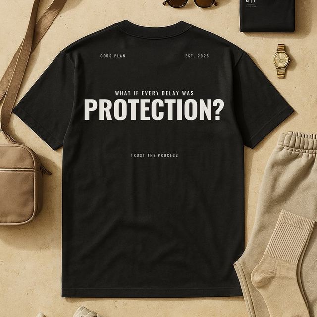 What If Every Delay Was Protection — Tee — Black — styled